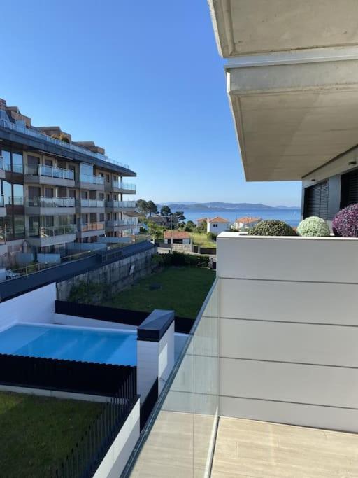 Precioso Apartamento Con Terraza Y Piscina En Portonovo-Sanxenxo Eksteriør bilde