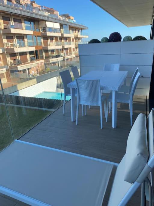 Precioso Apartamento Con Terraza Y Piscina En Portonovo-Sanxenxo Eksteriør bilde